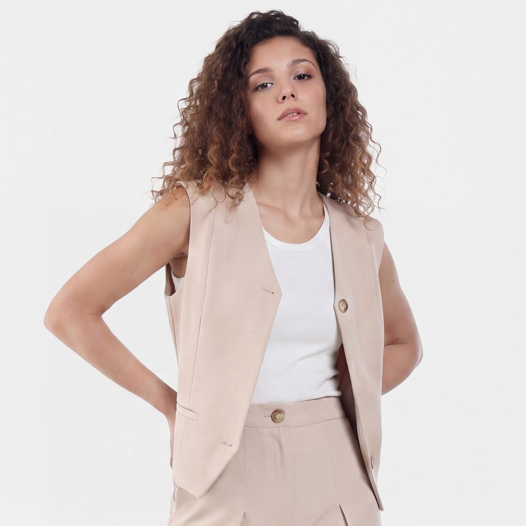 High Low Solid Vest