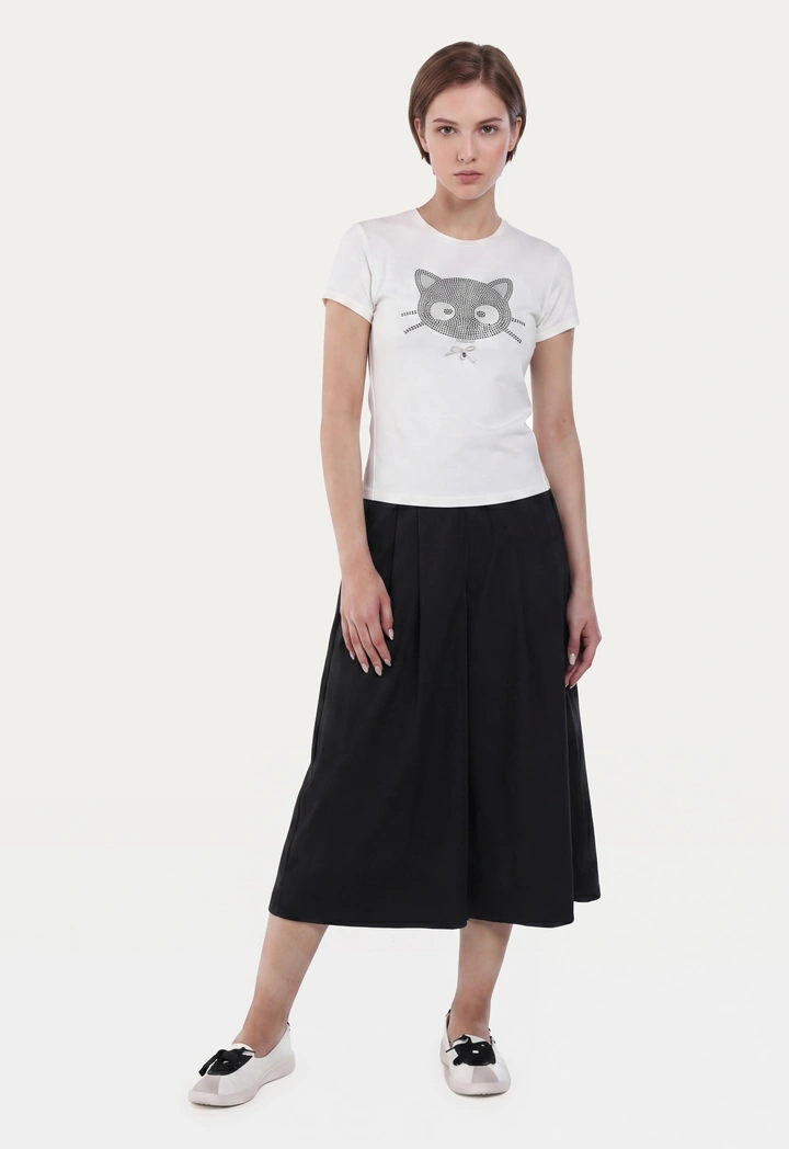 Chococat Strass Embellished Solid Top