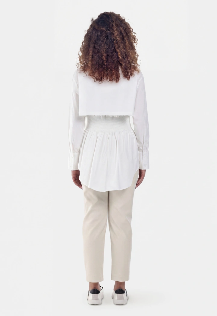 High Waist Straight Leg Solid Trousers