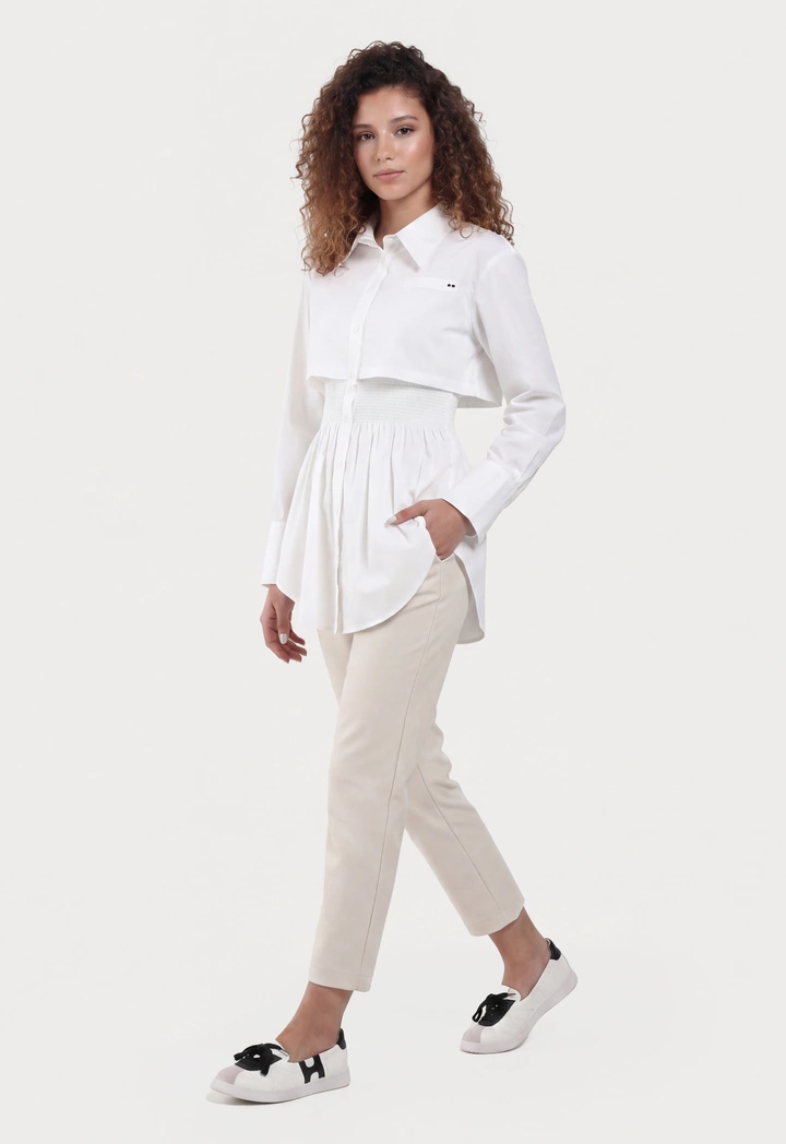 Double-Layer High Low Shirt