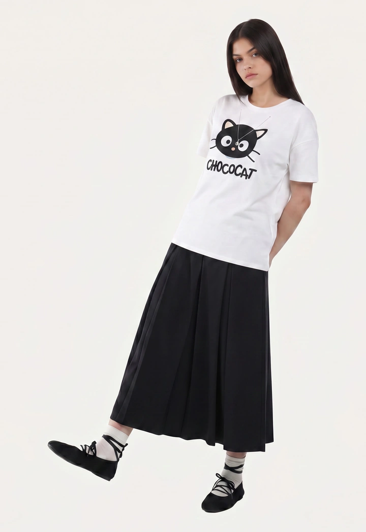 Chococat Patch Top with Detachable Chain