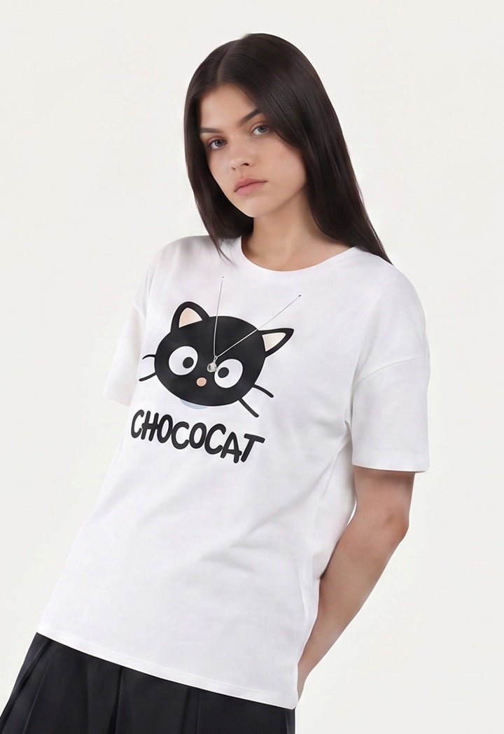 Chococat Patch Top with Detachable Chain