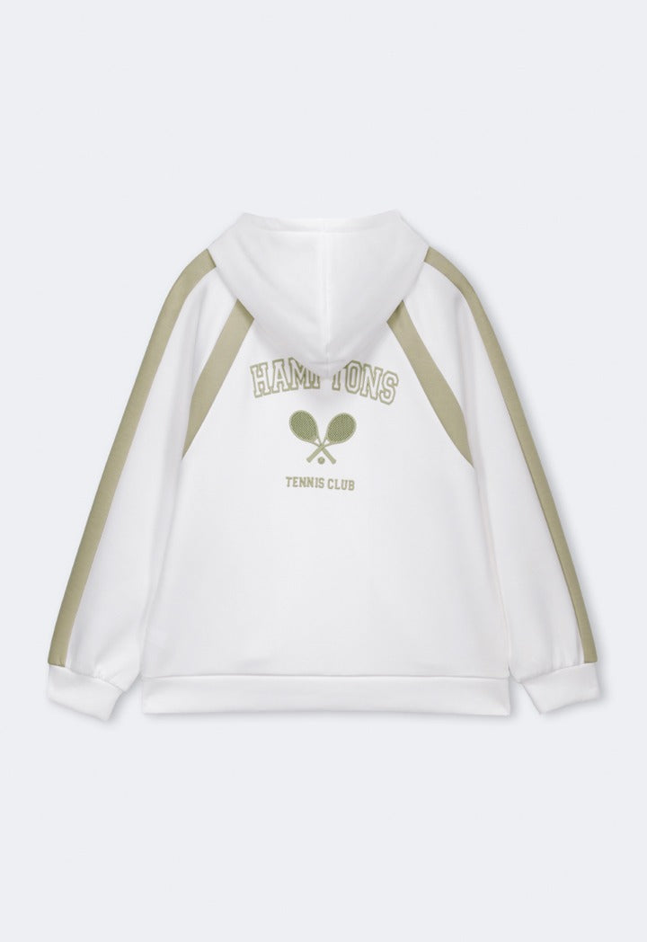 Hope Contrast Zipped Jacket Off White