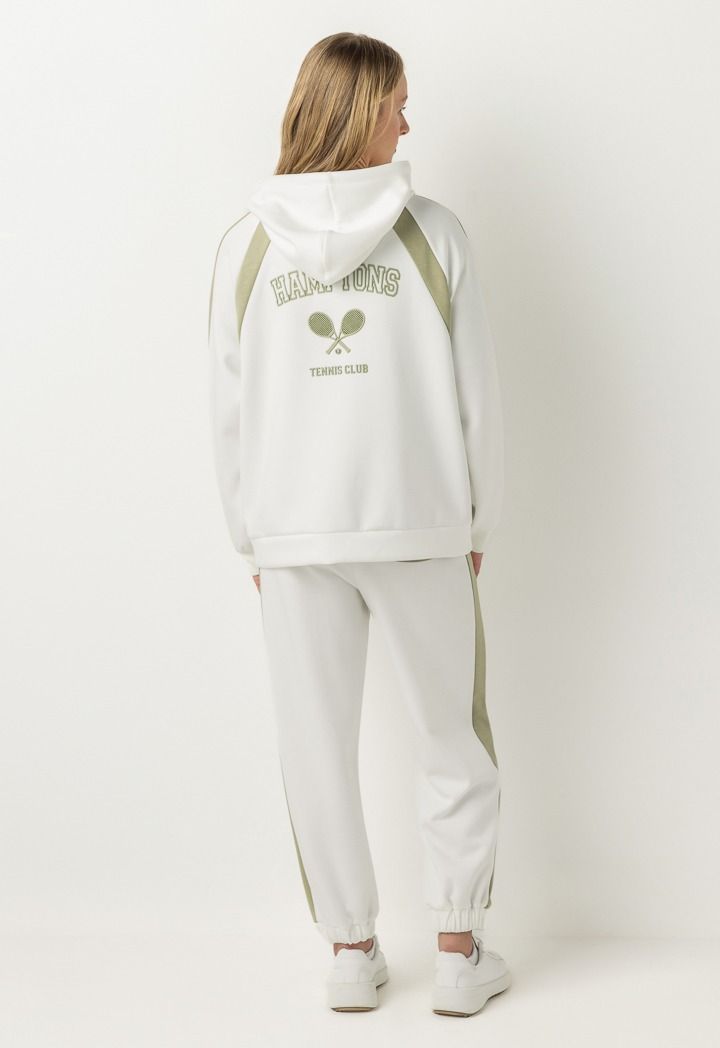 Hope Contrast Zipped Jacket Off White