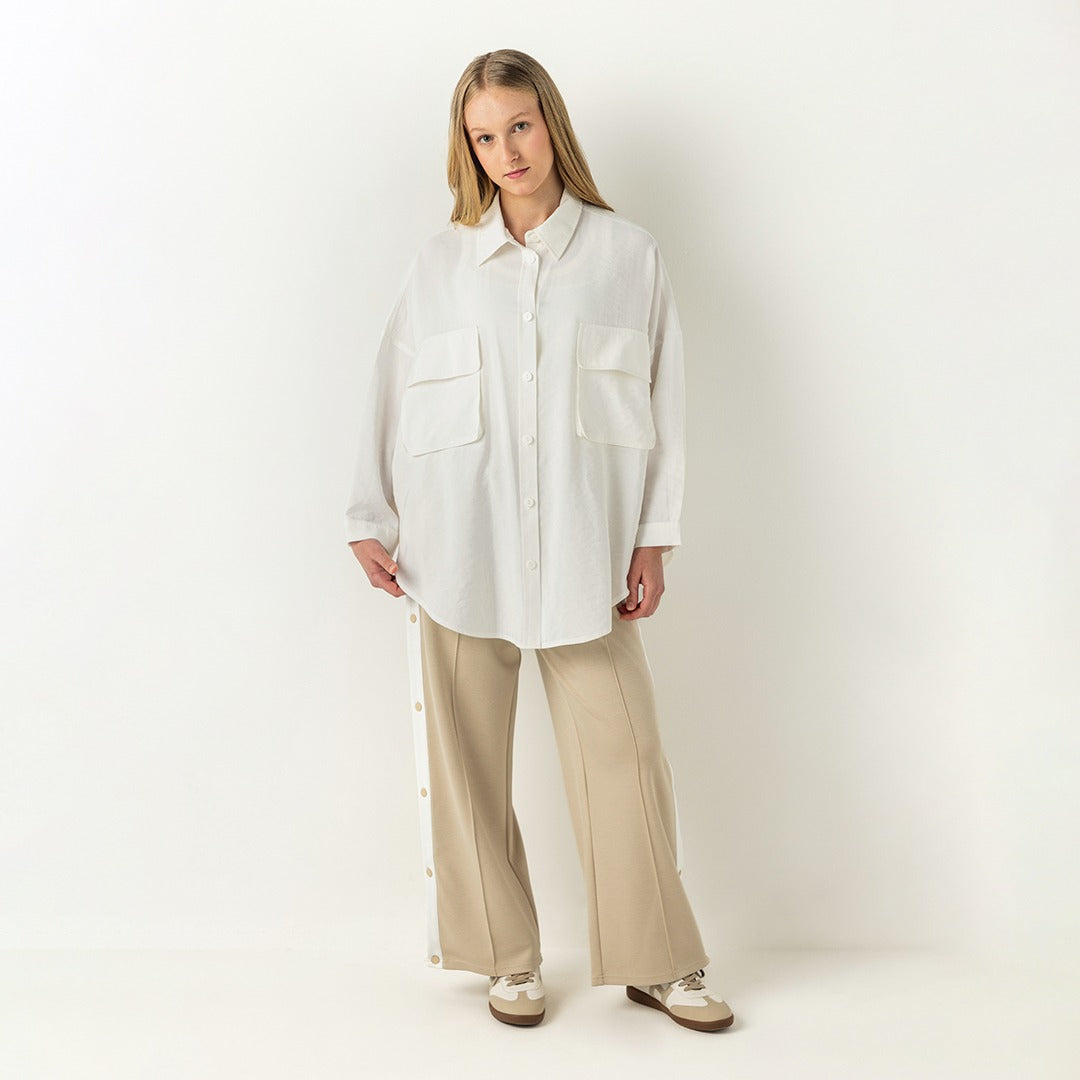 Side Snap Buttons Sweatpants