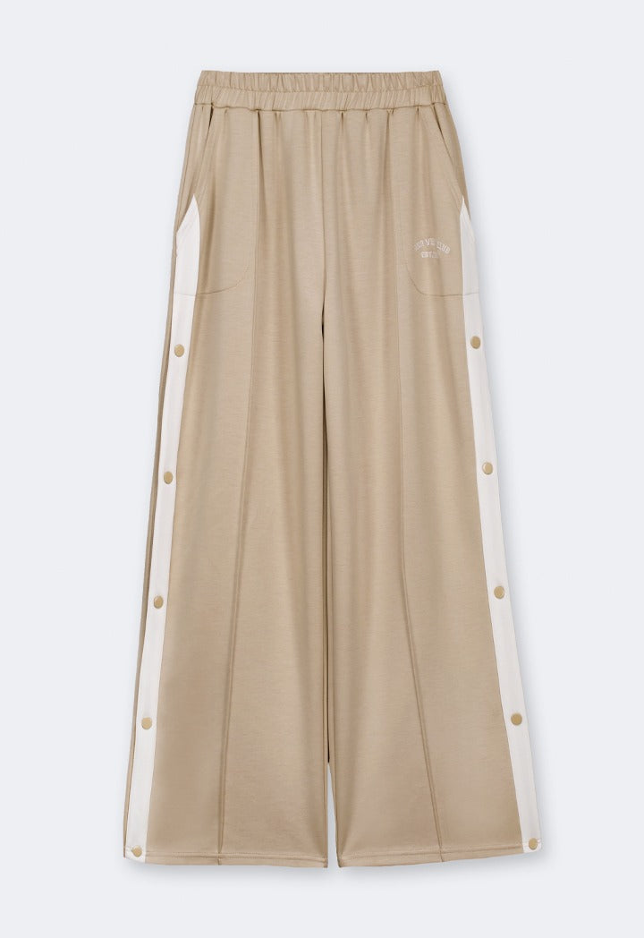 Side Snap Buttons Sweatpants
