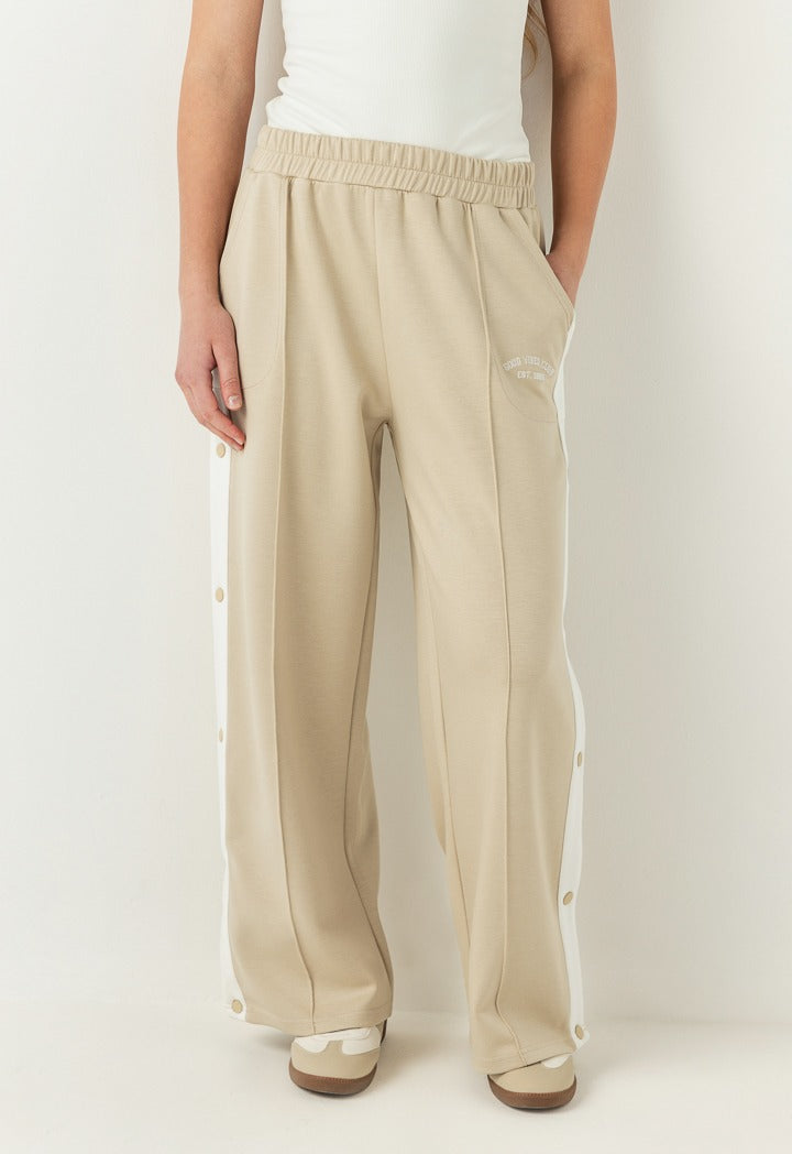 Side Snap Buttons Sweatpants