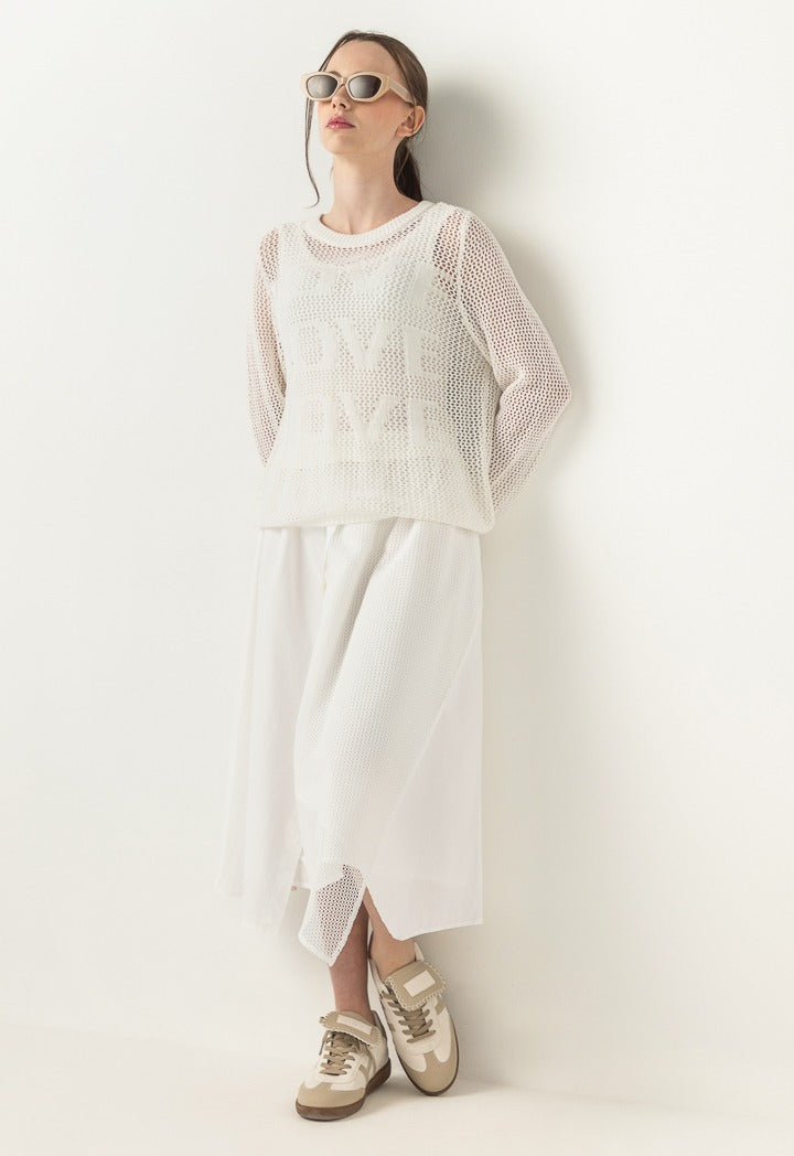 Hope Net Top Combo (2Pcs) Off White