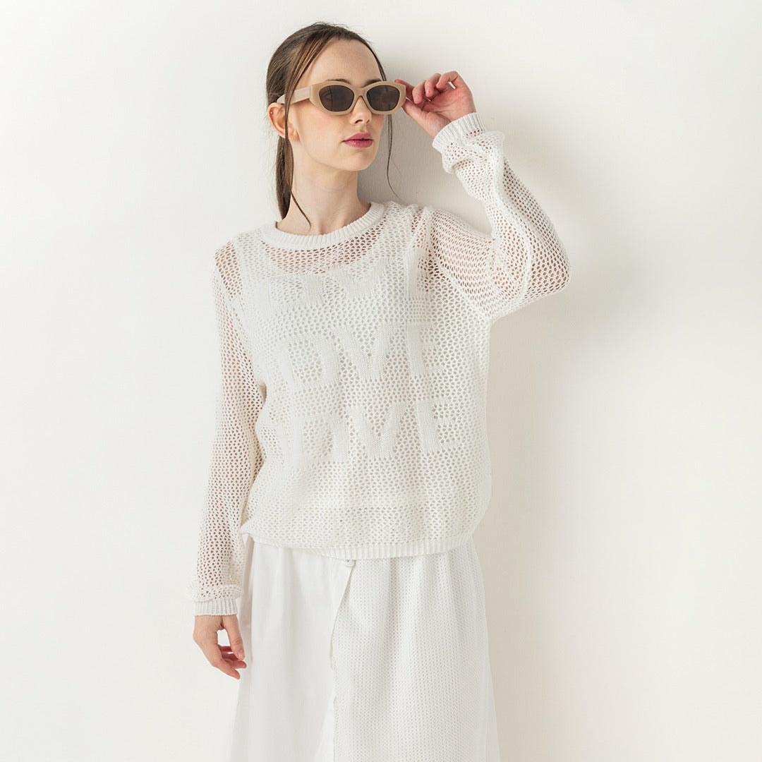 Hope Net Top Combo (2Pcs) Off White