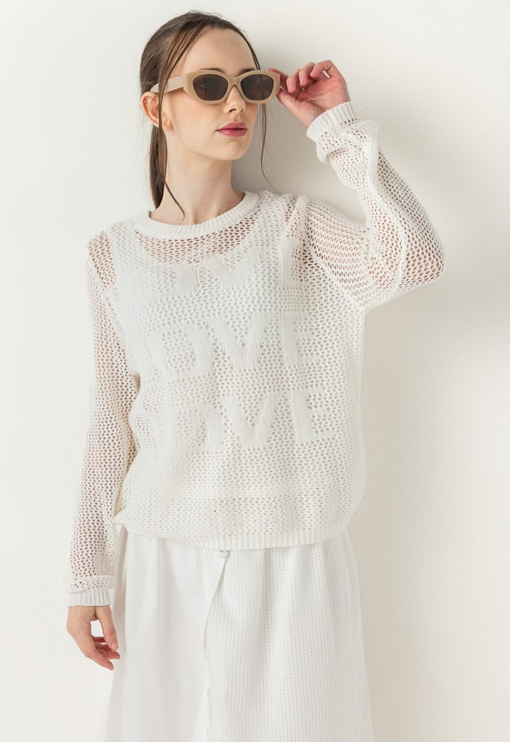 Hope Net Top Combo (2Pcs) Off White