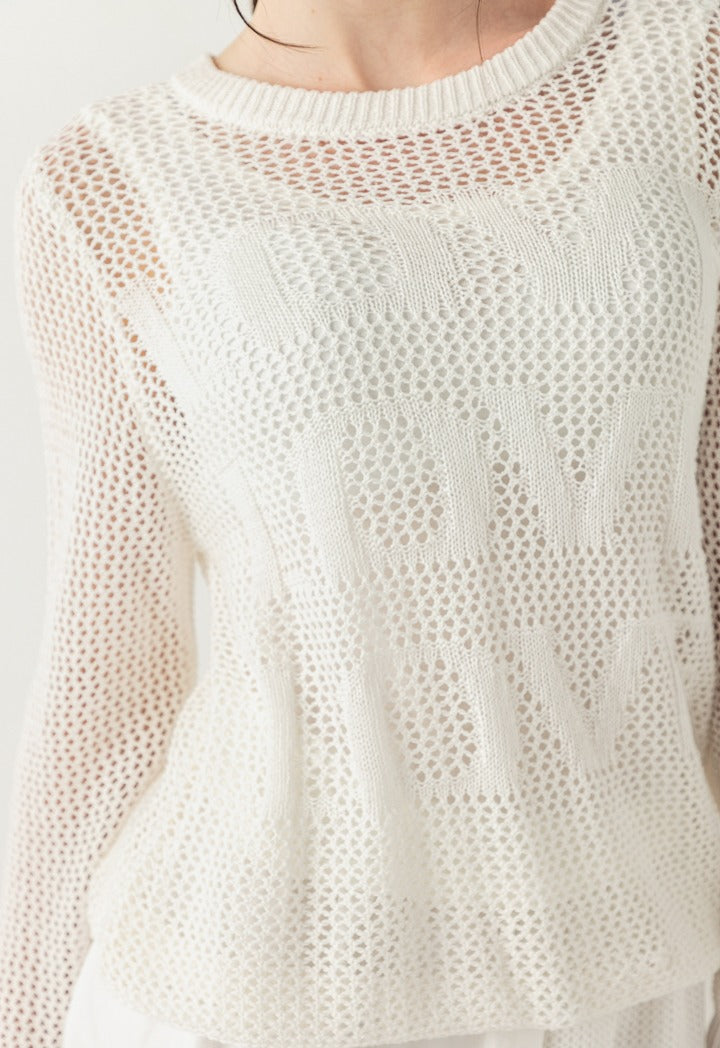 Hope Net Top Combo (2Pcs) Off White