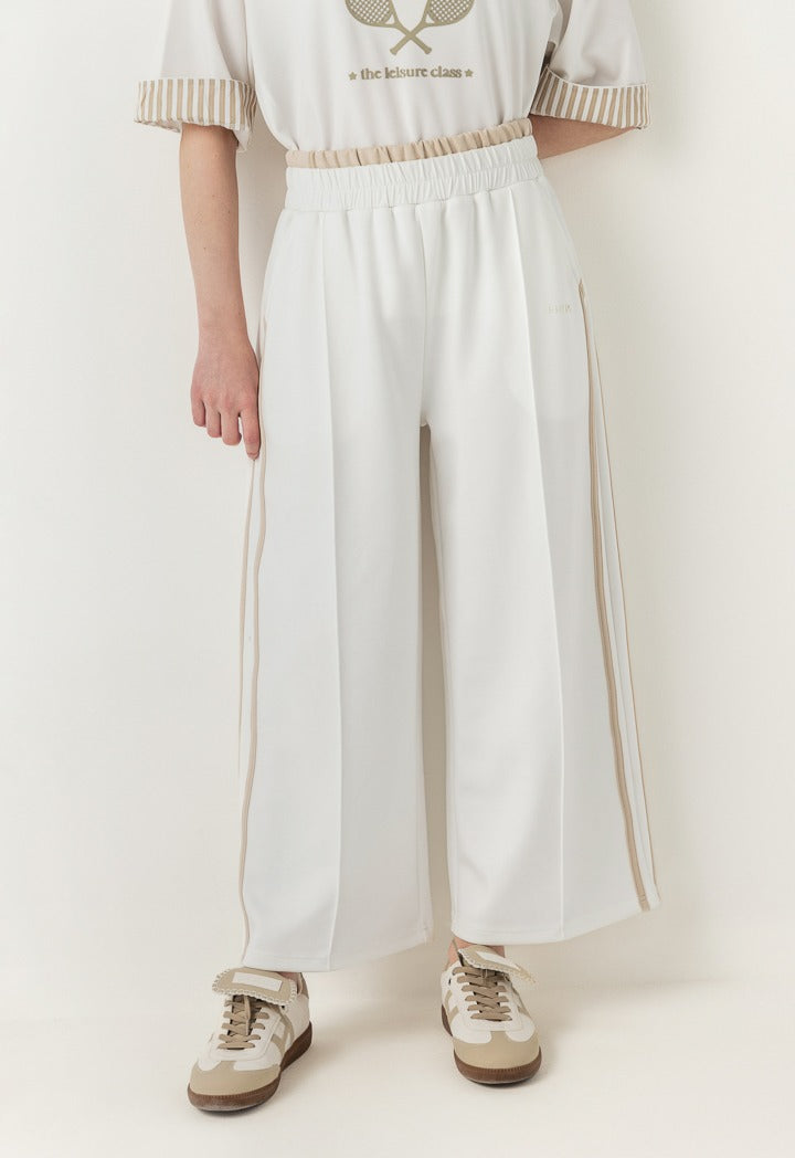 Hope Contrast Wide Leg Sweatpants Off White