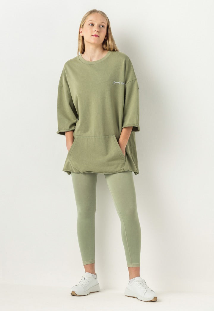 Hope Oversize Printed T Shirt Khaki