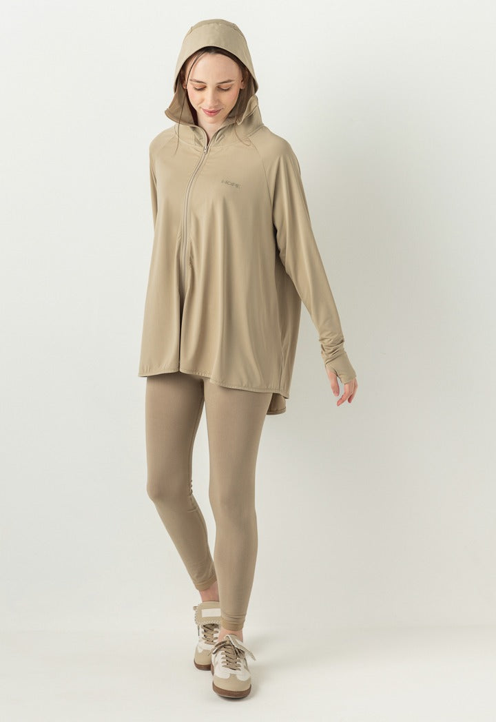 Hope Solid Knitted Leggings Light Brown