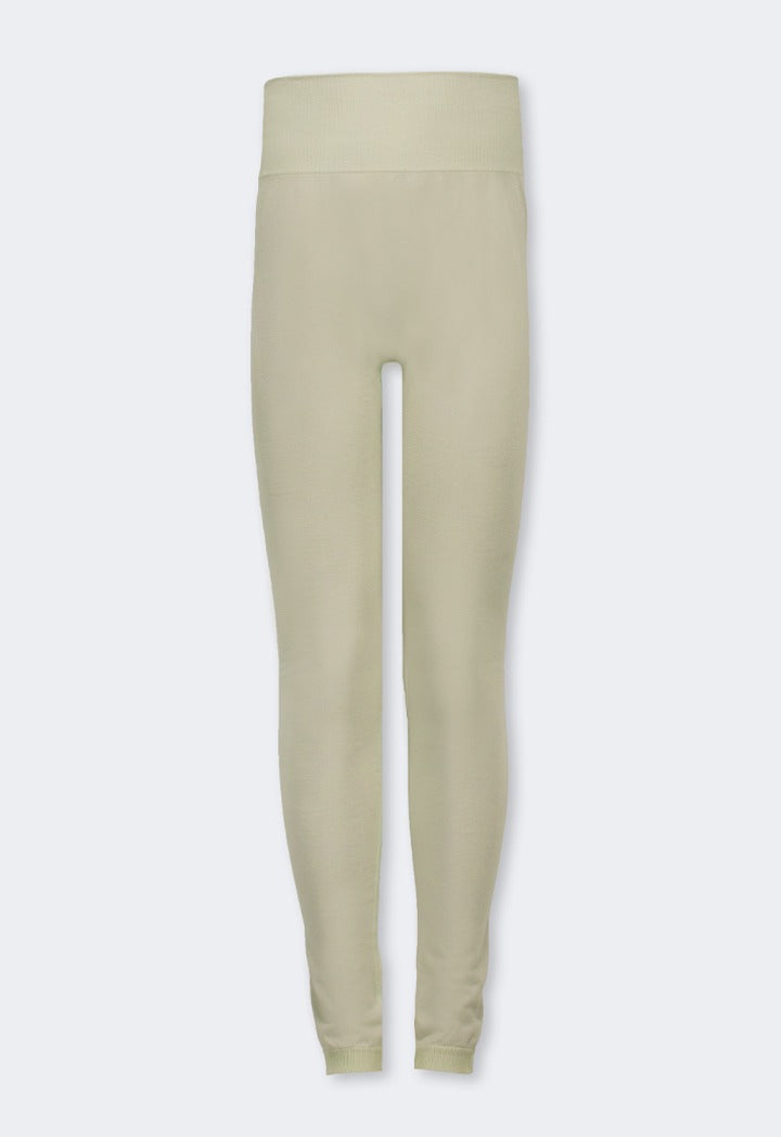 Hope Solid Knitted Leggings Khaki