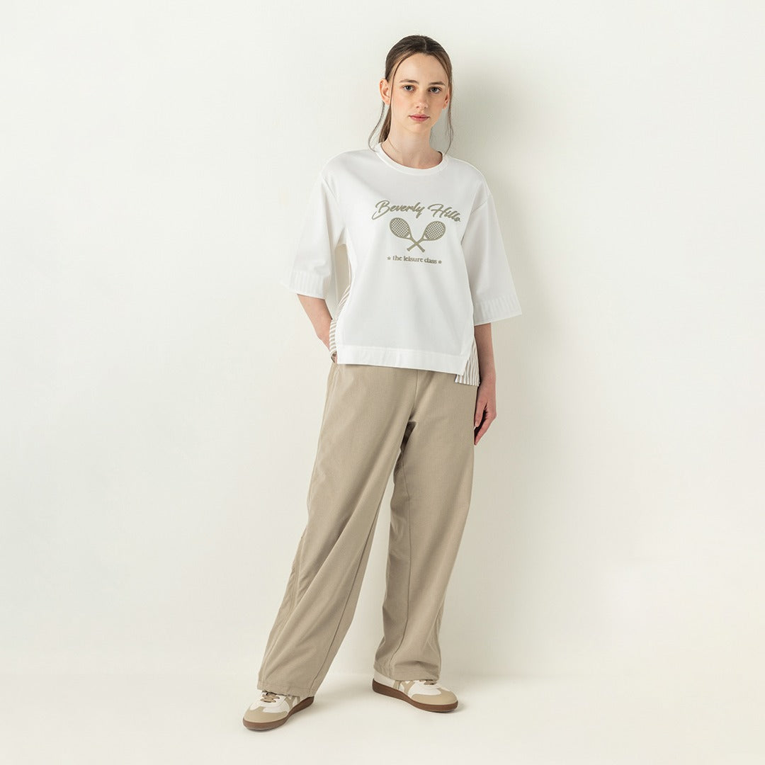 Hope Striped Sides T Shirt Off White
