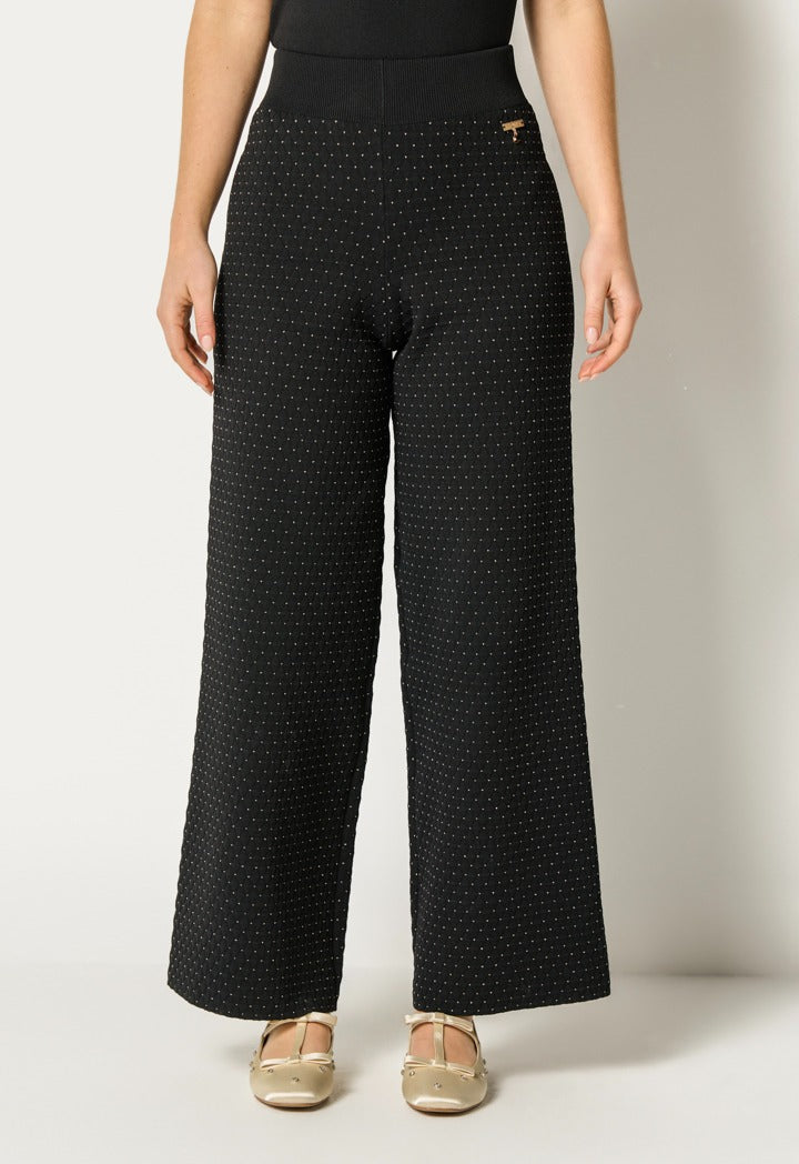 Lurex Detailed Trouser Black