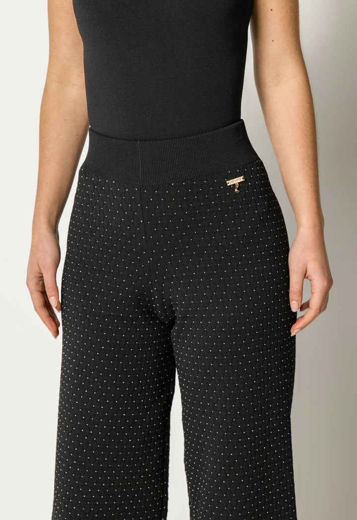 Lurex Detailed Trouser Black