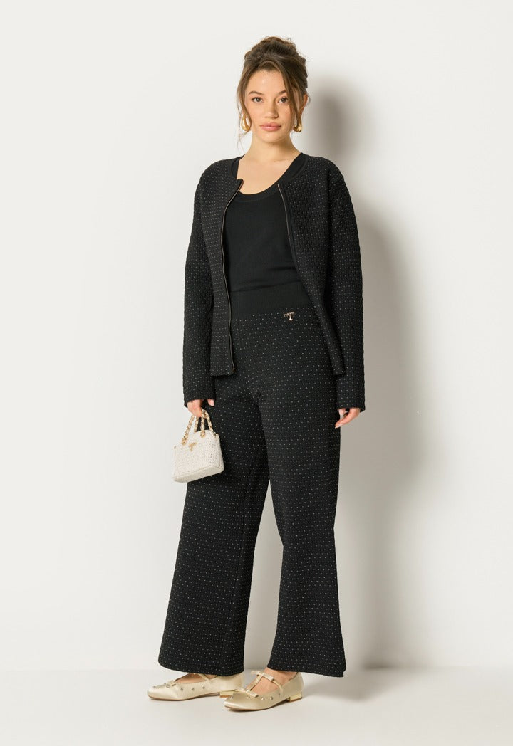 Lurex Detailed Trouser Black