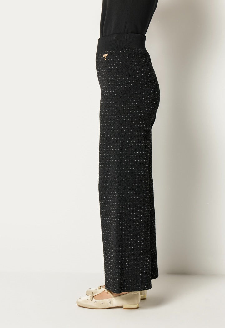 Lurex Detailed Trouser Black