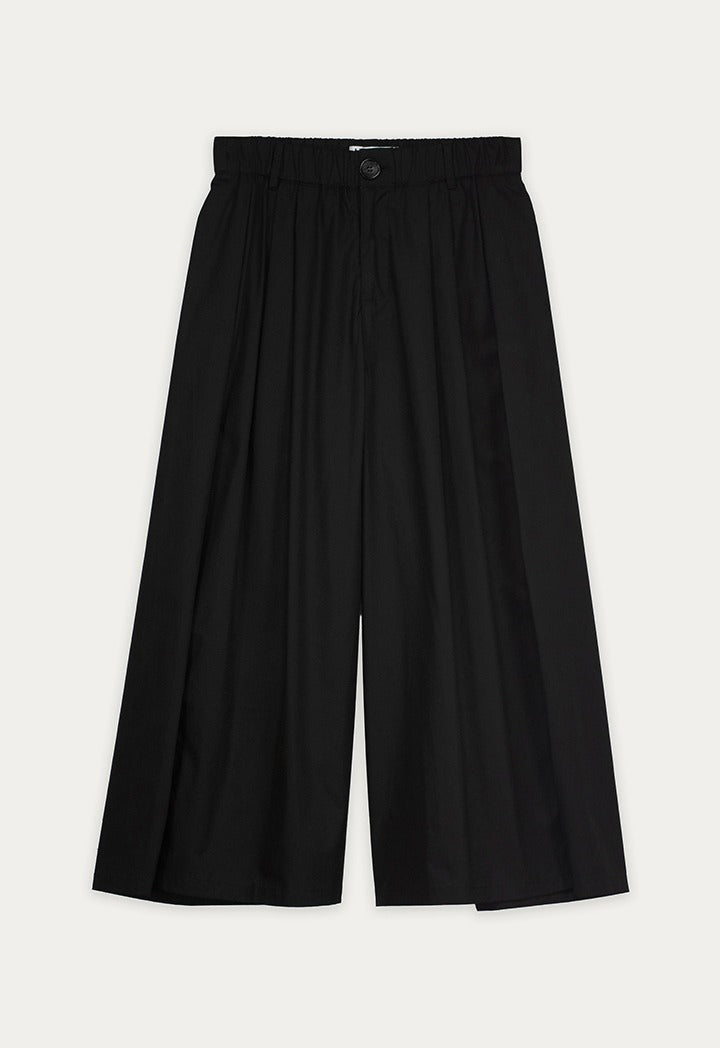 High Waist Wide Leg Solid Trousers