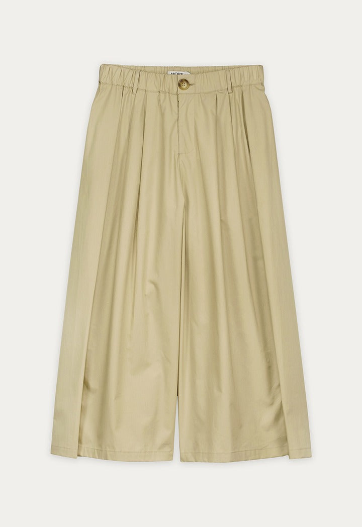 High Waist Wide Leg Solid Trousers