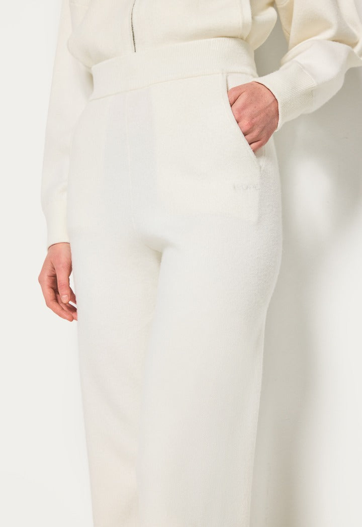 Hope Knitted Wide Leg Sweatpants Off White