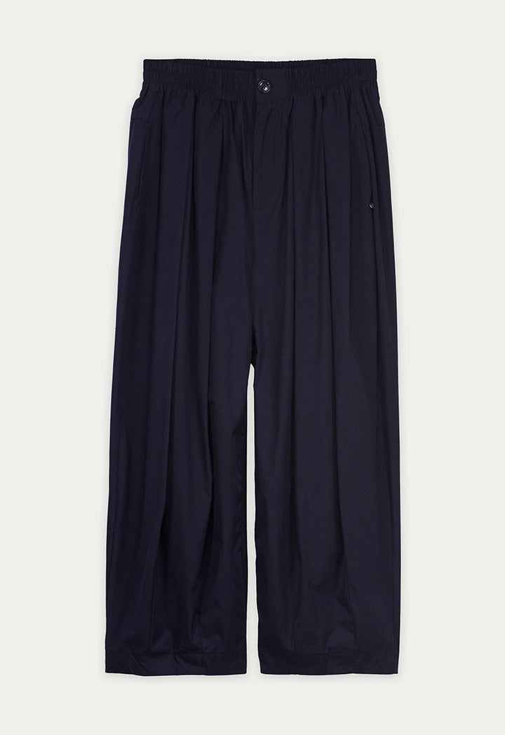 Elastic High Waist Barrel Leg Trouser