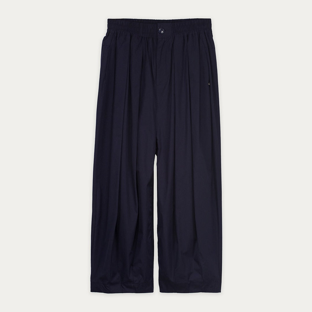 Elastic High Waist Barrel Leg Trouser