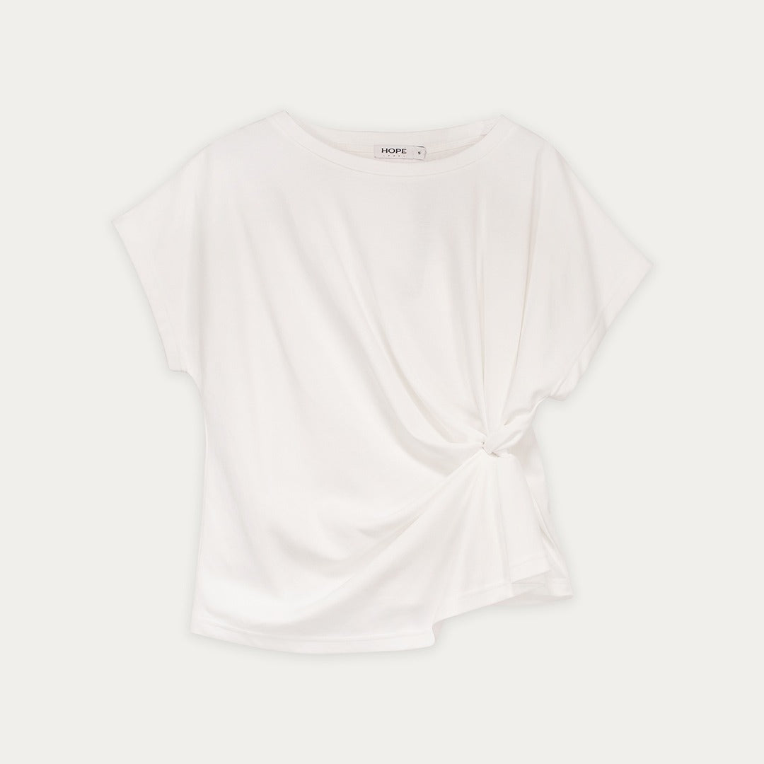 Tie-Detail Solid Top with Side Slit