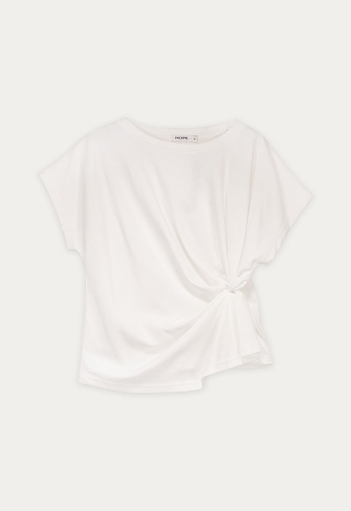 Tie-Detail Solid Top with Side Slit
