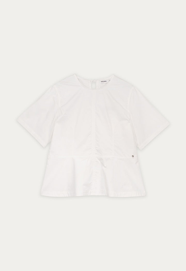 Stitches Detailed Solid Blouse