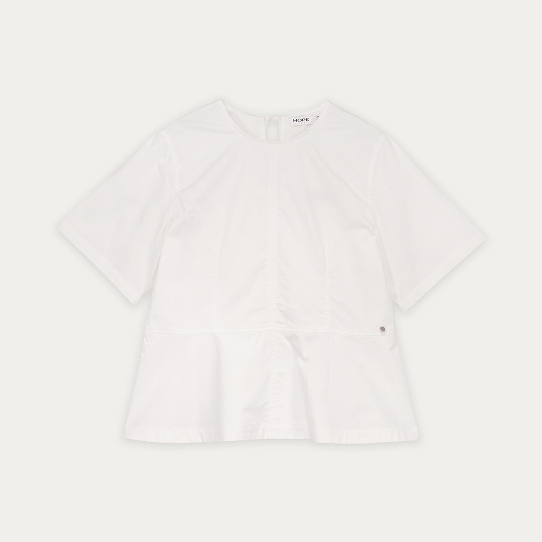 Stitches Detailed Solid Blouse