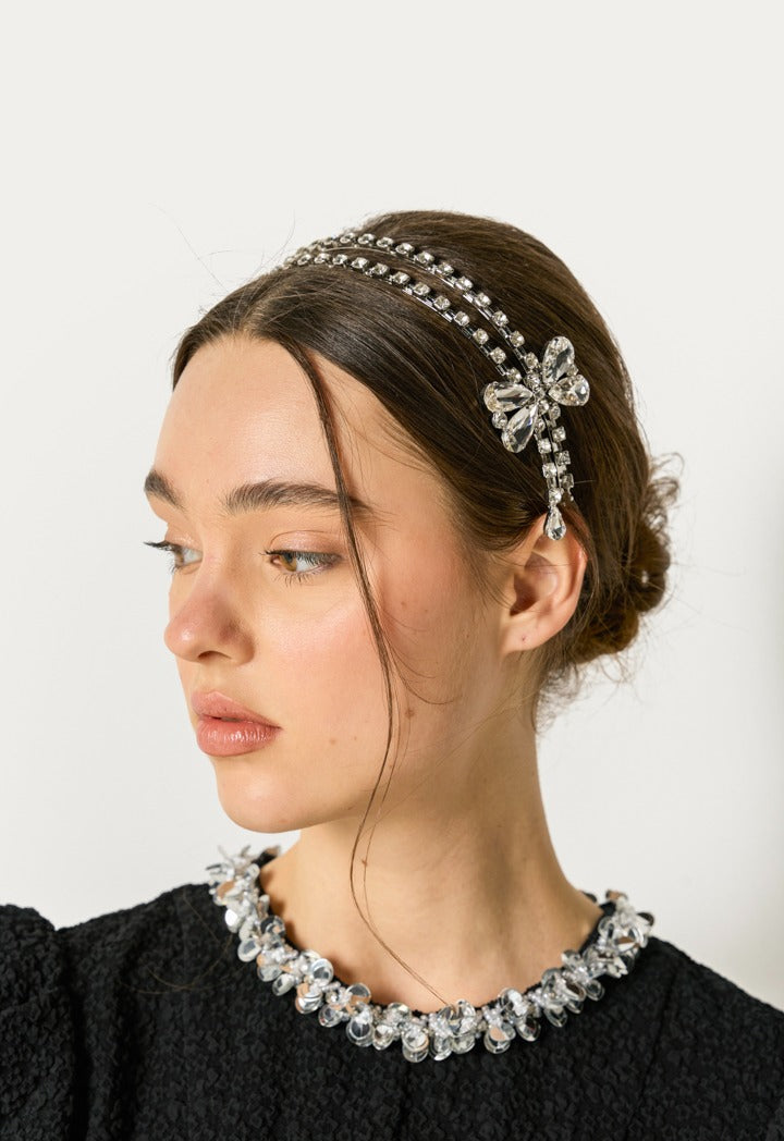 Textured Flared Dress Black