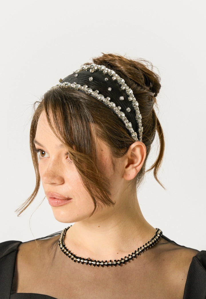 Textured A-Line Dress Black