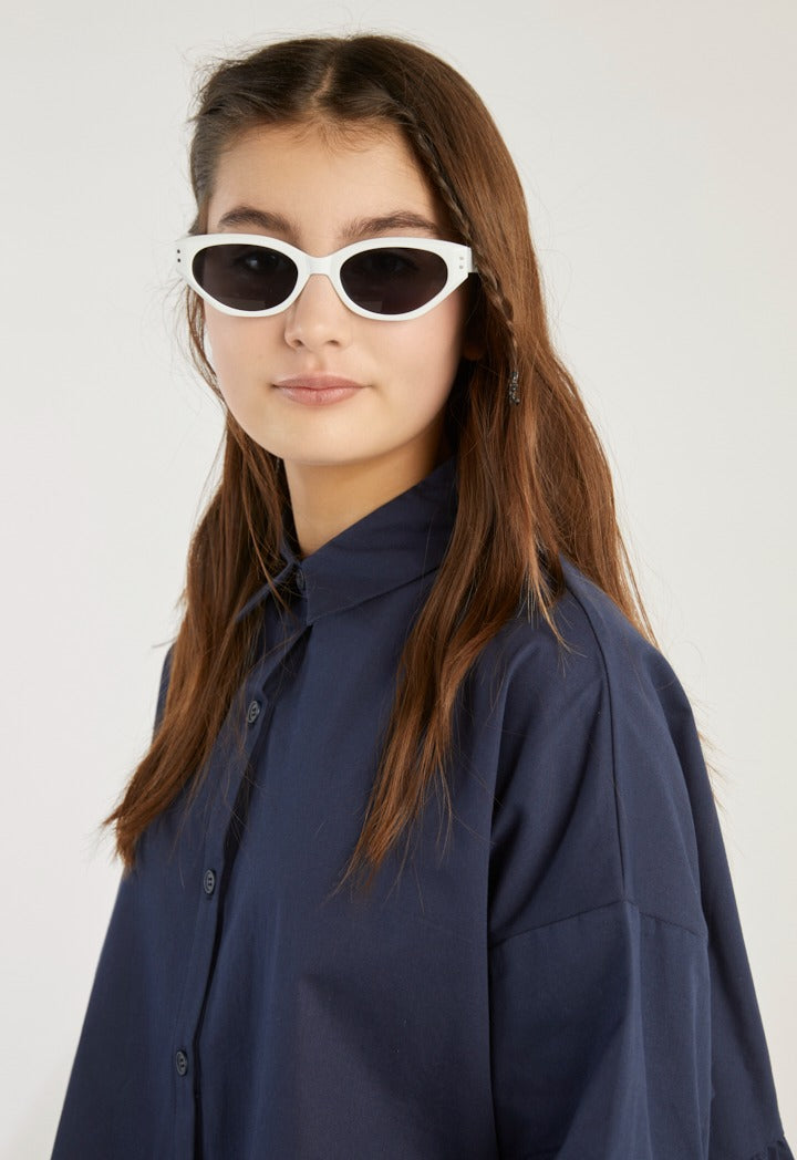 Hope Oval Sunglasses Off White
