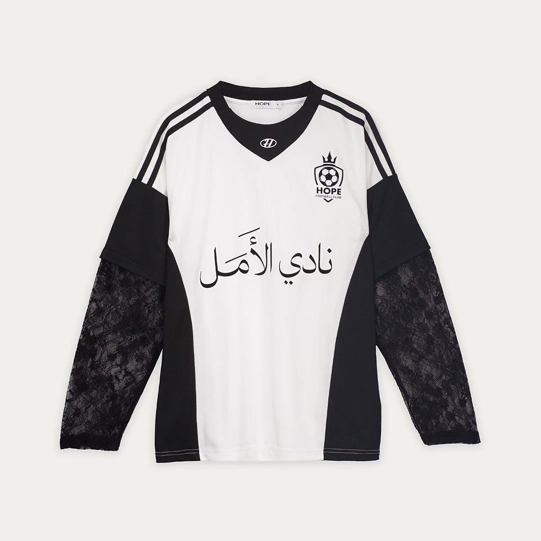 Printed Sporty T-Shirt with Lace Details