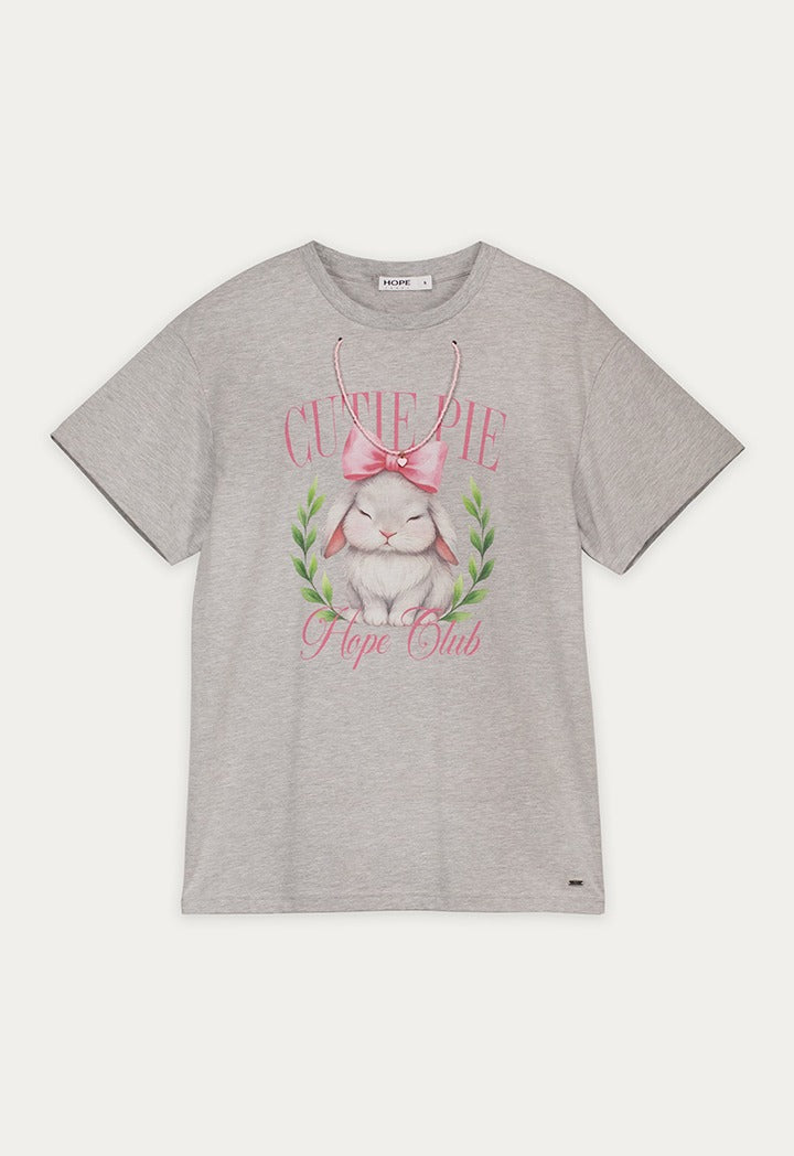 Printed Top with Detachable Chain